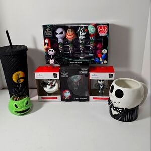 NBC Nightmare before Christmas nbc disney lot ornaments cups Huge Lot